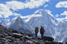 Gasherbrum IV, poskus vzpona na vrh, dosežen severni vrh (7900 m), smer Child-Hargis-Macartney-Snape (SZ greben), alpski stil